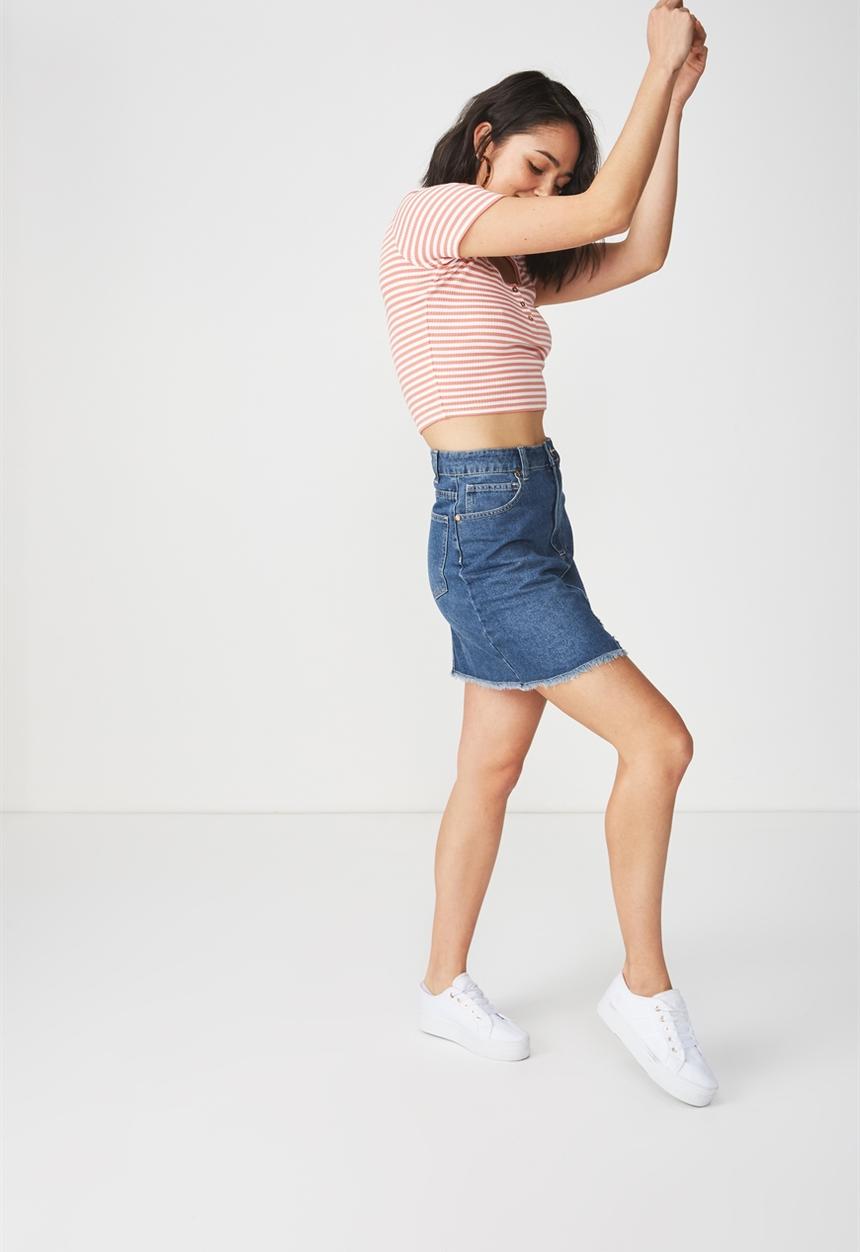 Cotton On - Skyla henley short sleeve top - multi 