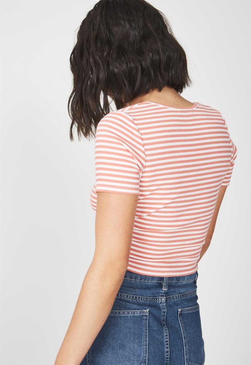 Cotton On - Skyla henley short sleeve top - multi 