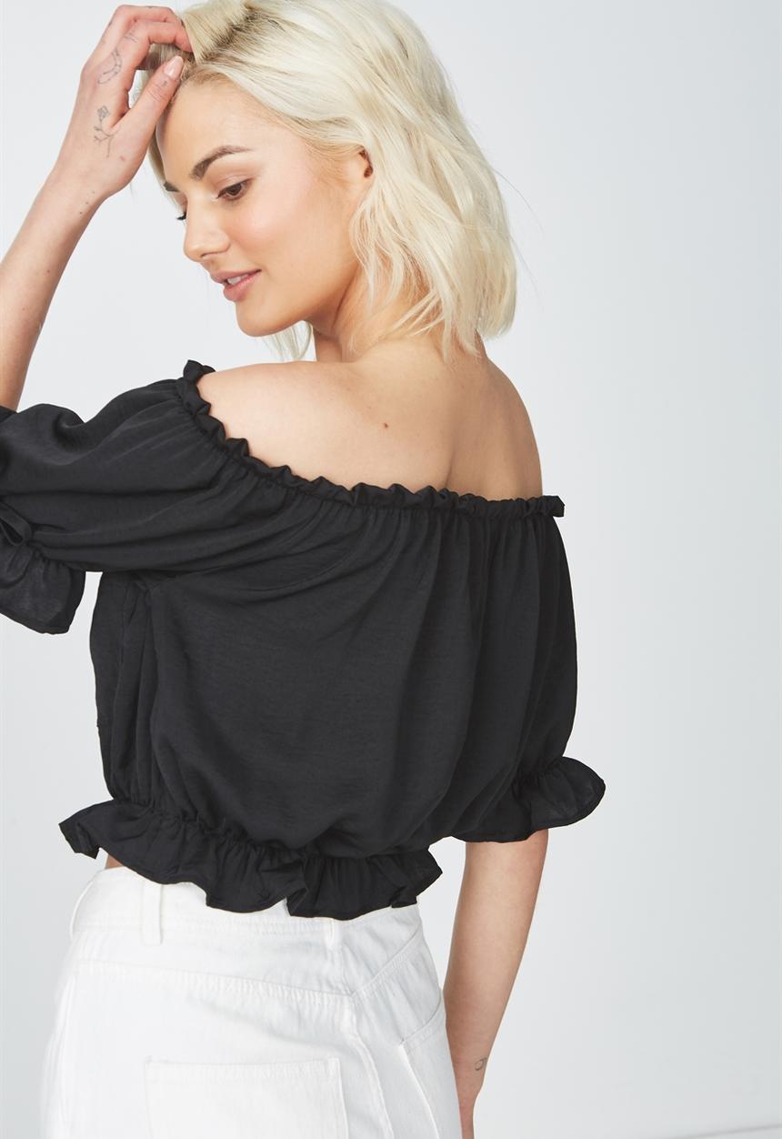 Cotton On - Melanie top - black