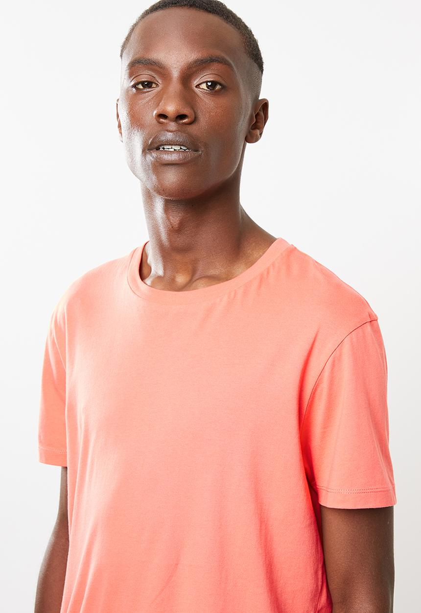 Superbalist - Curved hem tee - coral