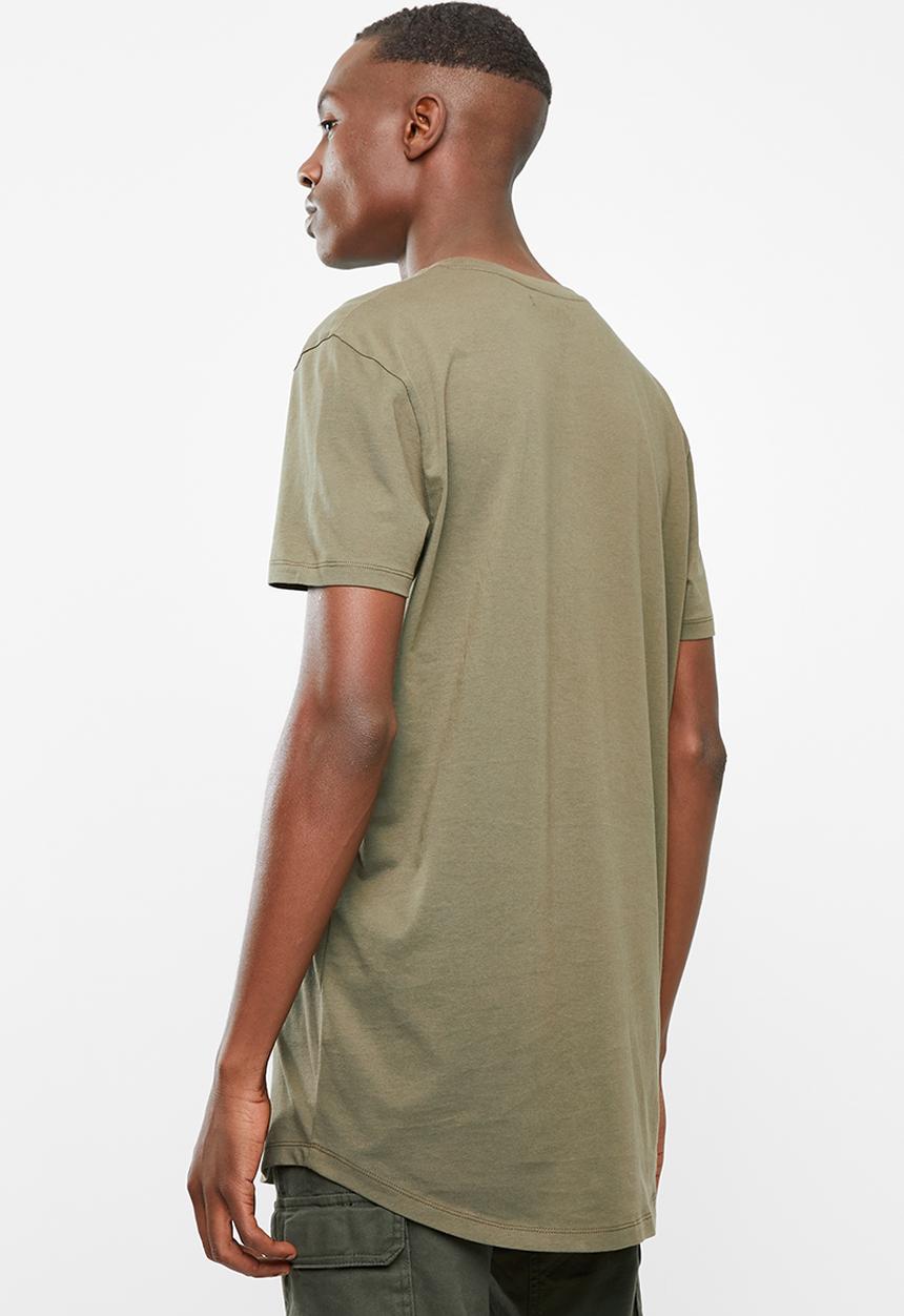 Superbalist - Curved hem tee - khaki green