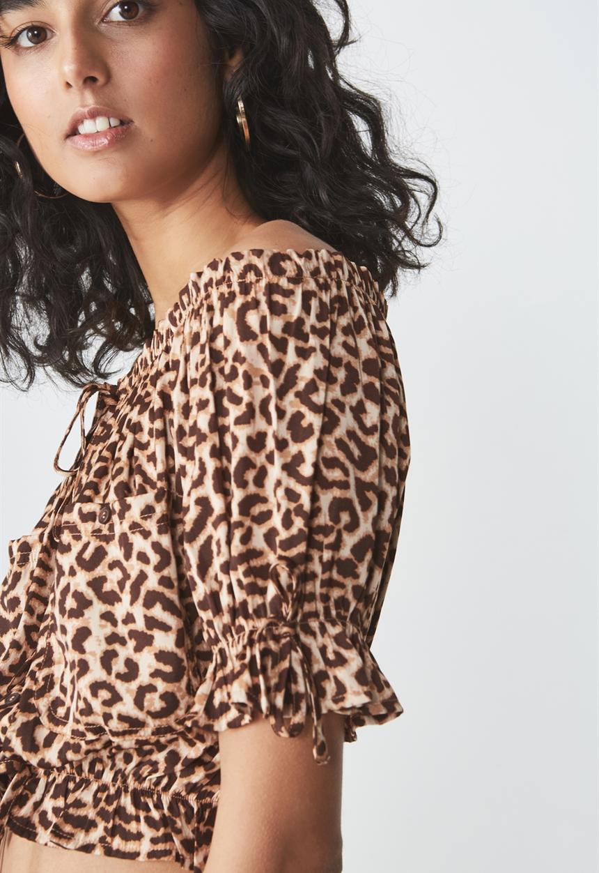 Cotton On - Melanie top - brown