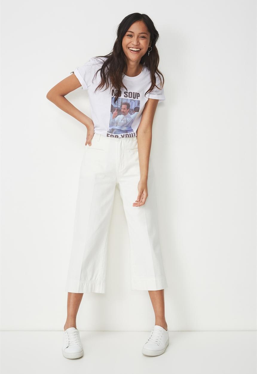 Cotton On - Tbar fox graphic T-shirt - white