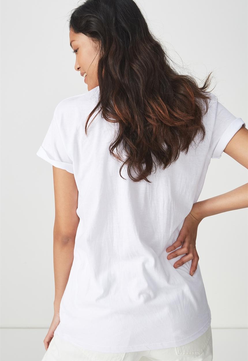 Cotton On - Tbar fox graphic T-shirt - white