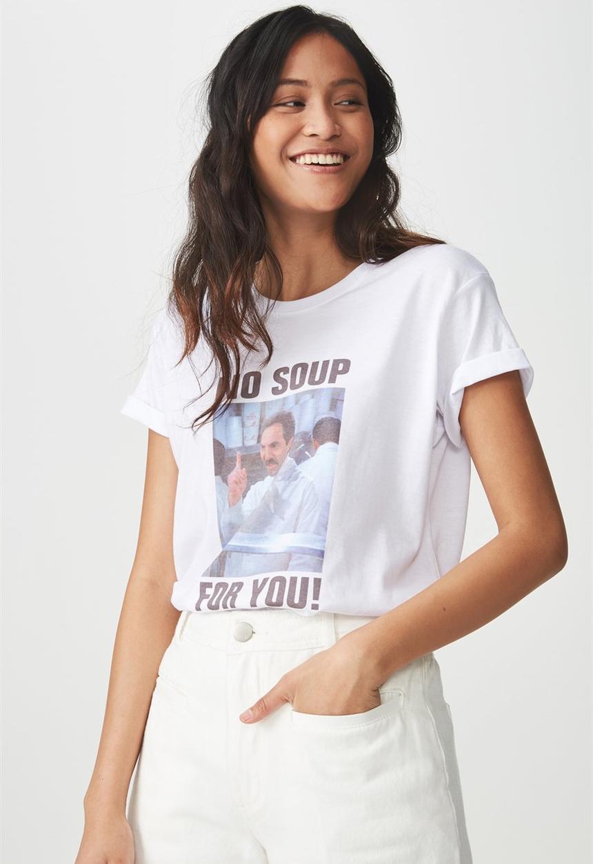 Cotton On - Tbar fox graphic T-shirt - white