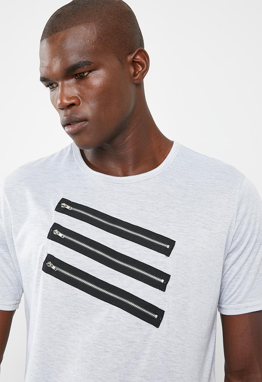 STYLE REPUBLIC - Tripple zip tee - grey