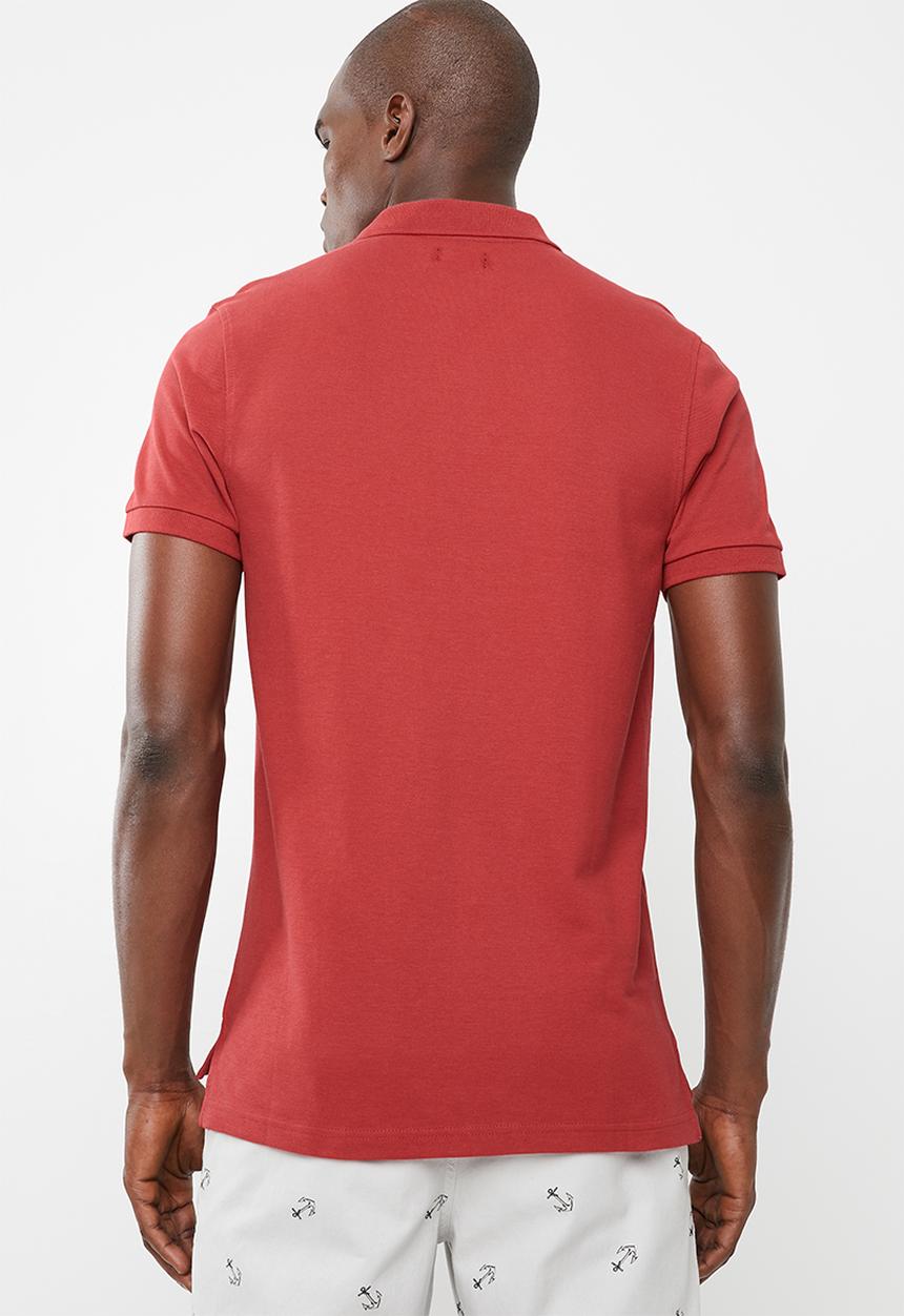 STYLE REPUBLIC - Crown piquet golfer - red
