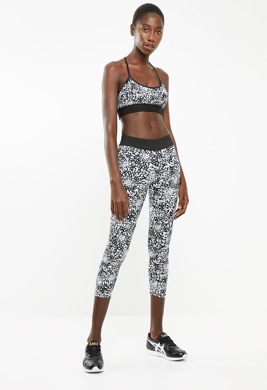 Superbalist - Printed sport bra - black & white 
