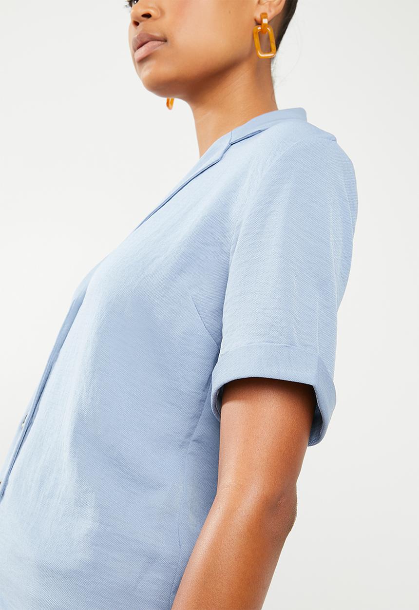 New Look - Peggy short sleeve blouse - blue