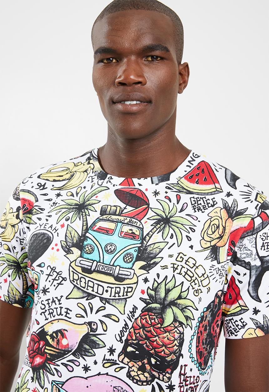 STYLE REPUBLIC - All over printed tee - multi 