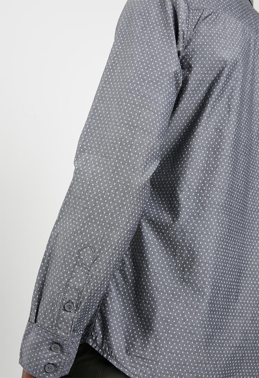 STYLE REPUBLIC - Long sleeve slim fit casual shirt - grey