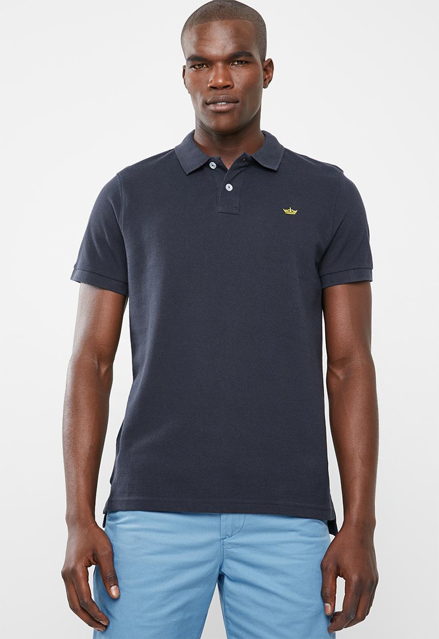 STYLE REPUBLIC - Crown piquet golfer - navy