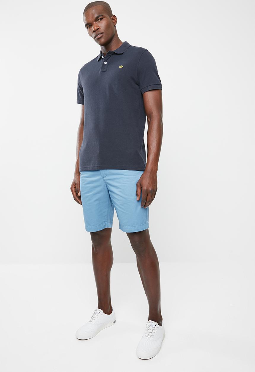 STYLE REPUBLIC - Crown piquet golfer - navy