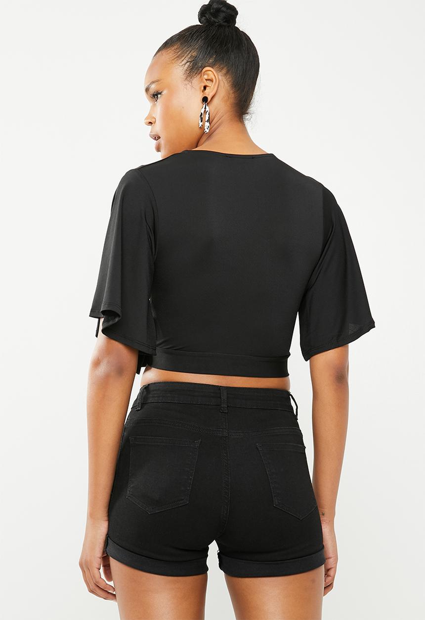 New Look - Tie cape top - black
