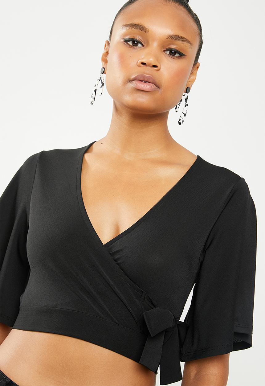 New Look - Tie cape top - black