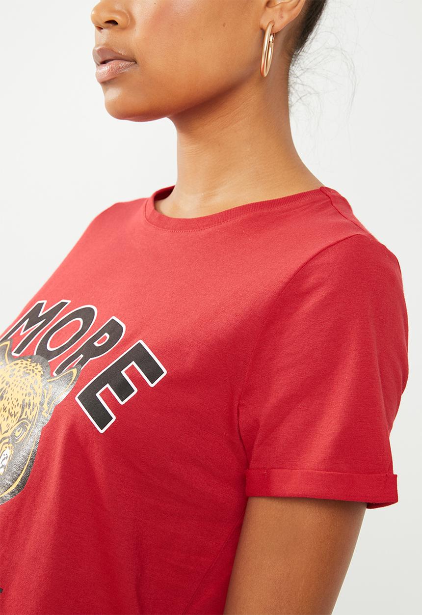 Vero Moda - Wild merci t-shirt - red