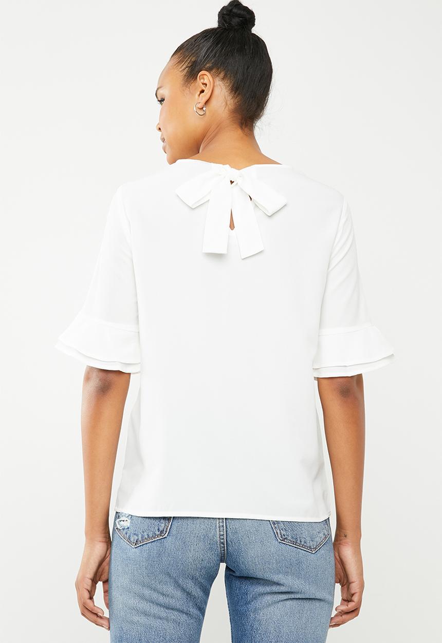 Vero Moda - Elisa pearl blouse - white