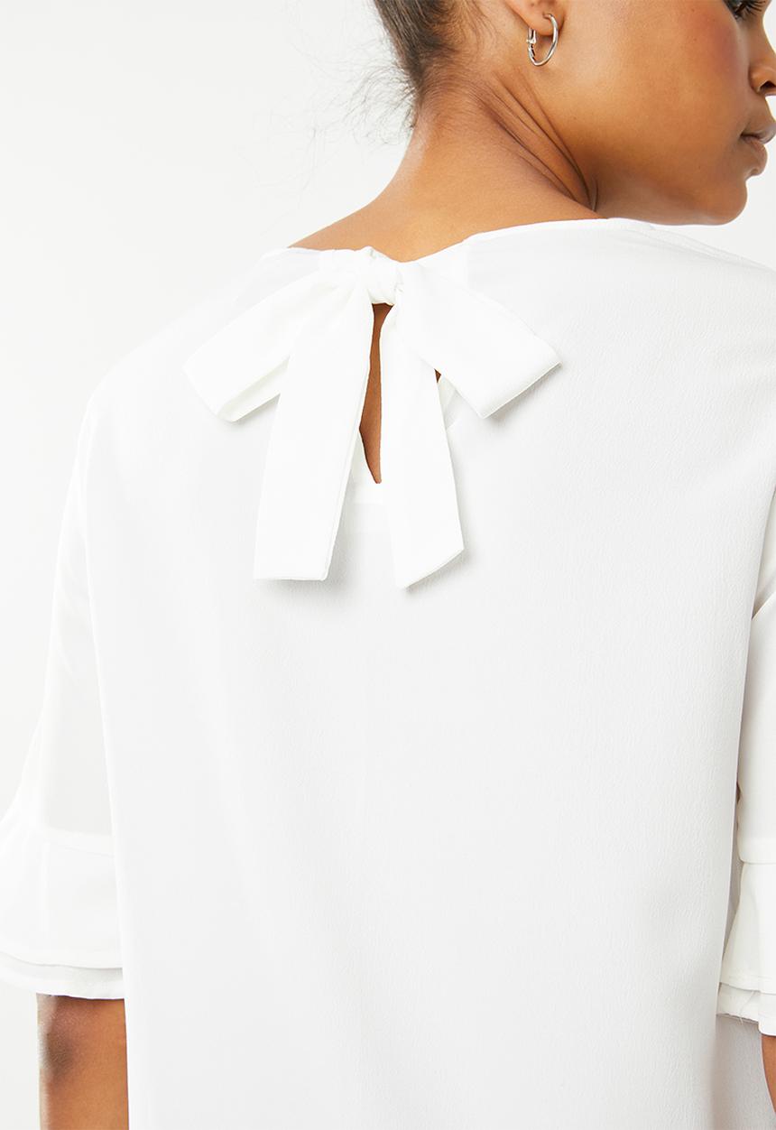 Vero Moda - Elisa pearl blouse - white