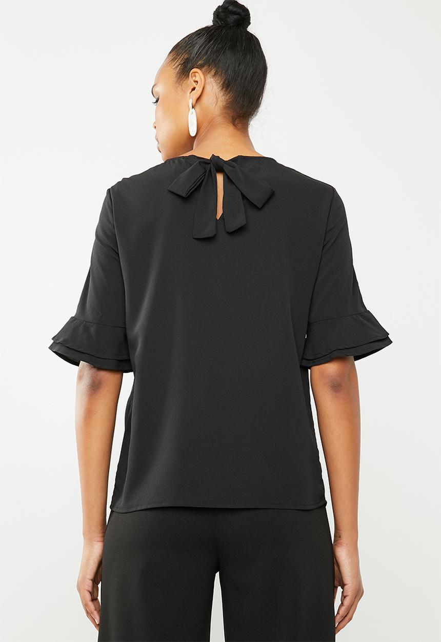 Vero Moda - Elisa pearl blouse - black