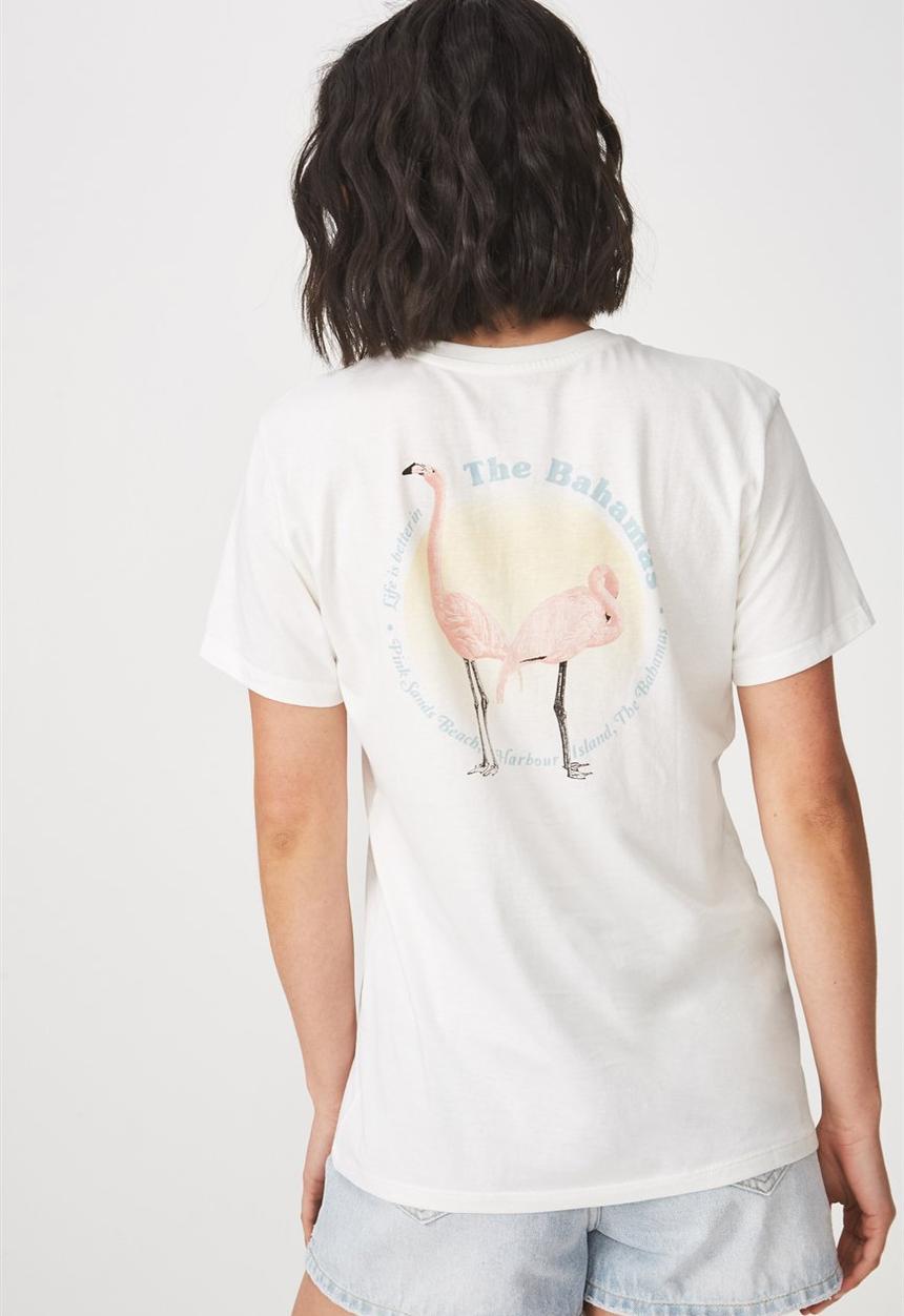 Cotton On - Tbar fox graphic t-shirt - white 