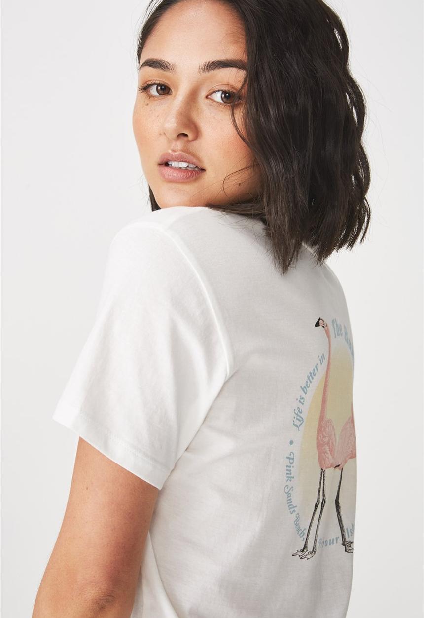 Cotton On - Tbar fox graphic t-shirt - white 