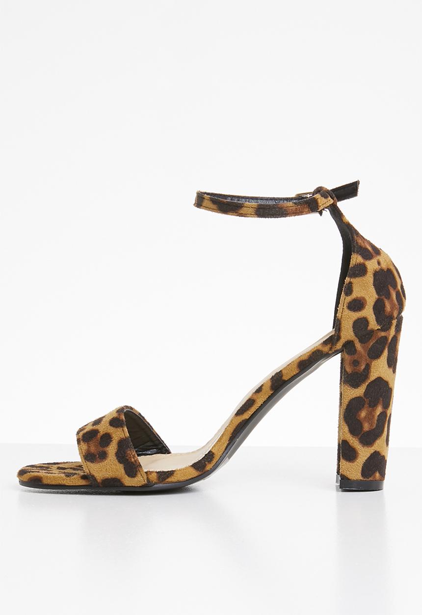 Superbalist - Ankle strap block heel - tan & black 
