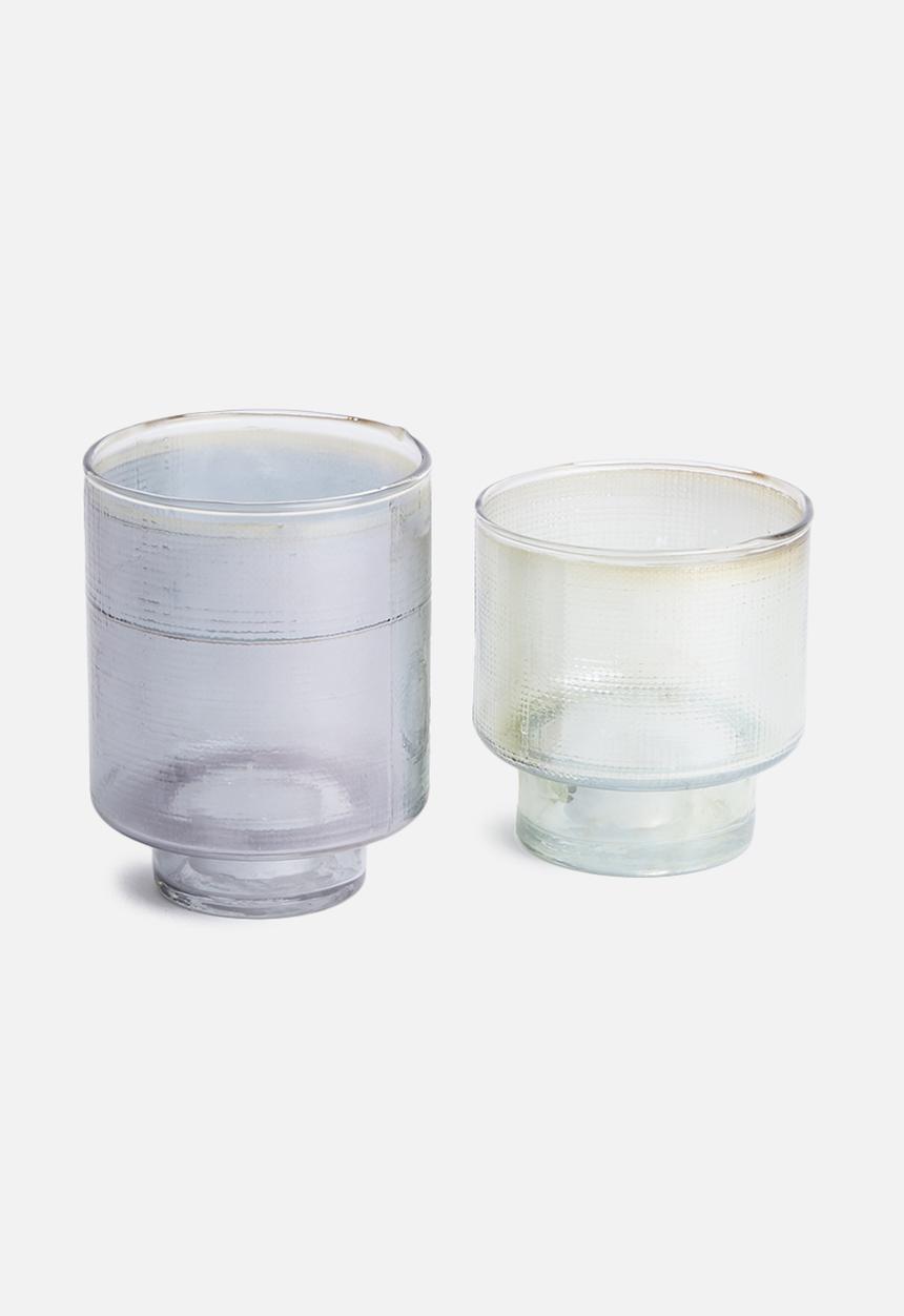 Sixth Floor - River glass vase - grey