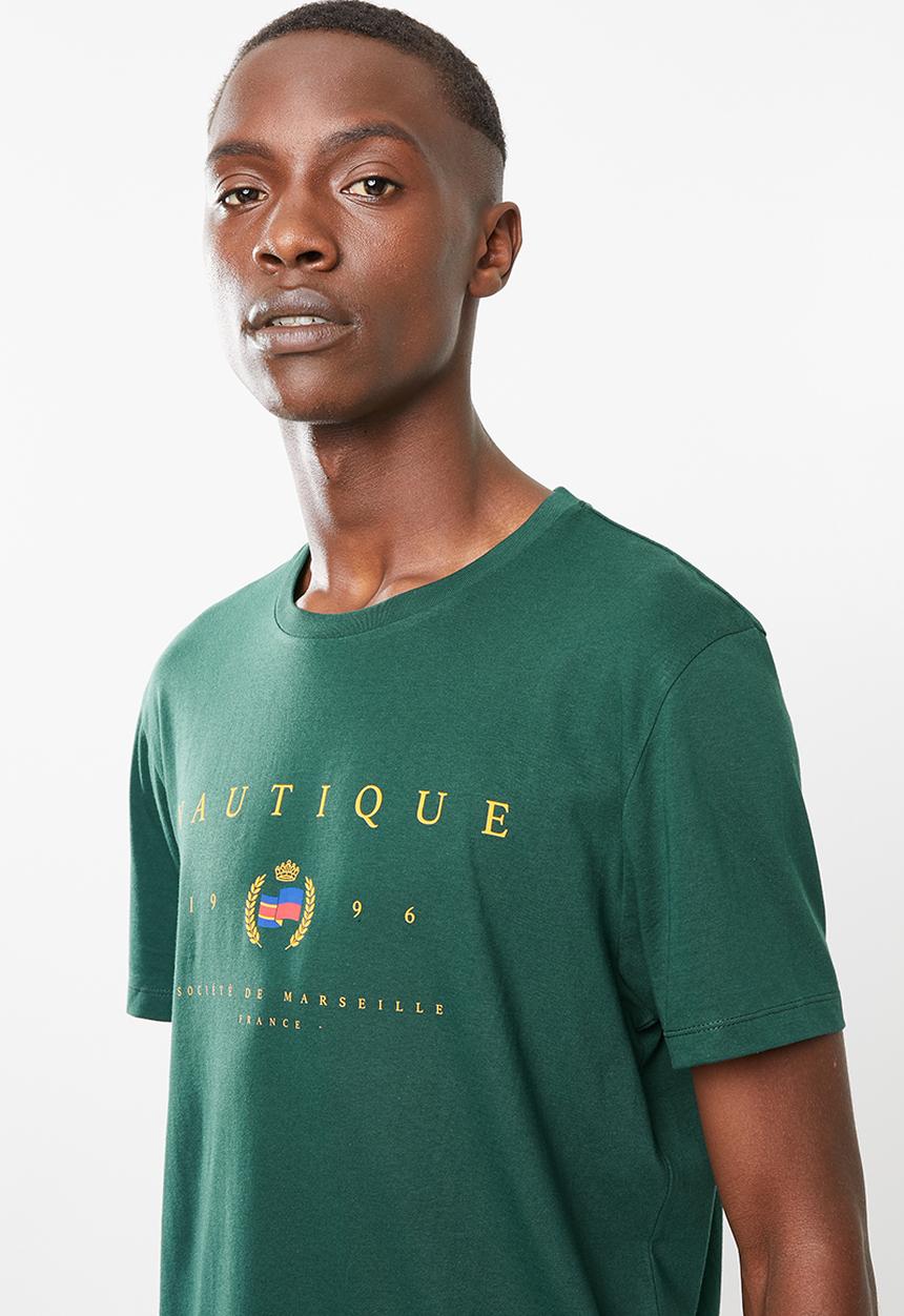 Superbalist - Printed crew neck tee - green