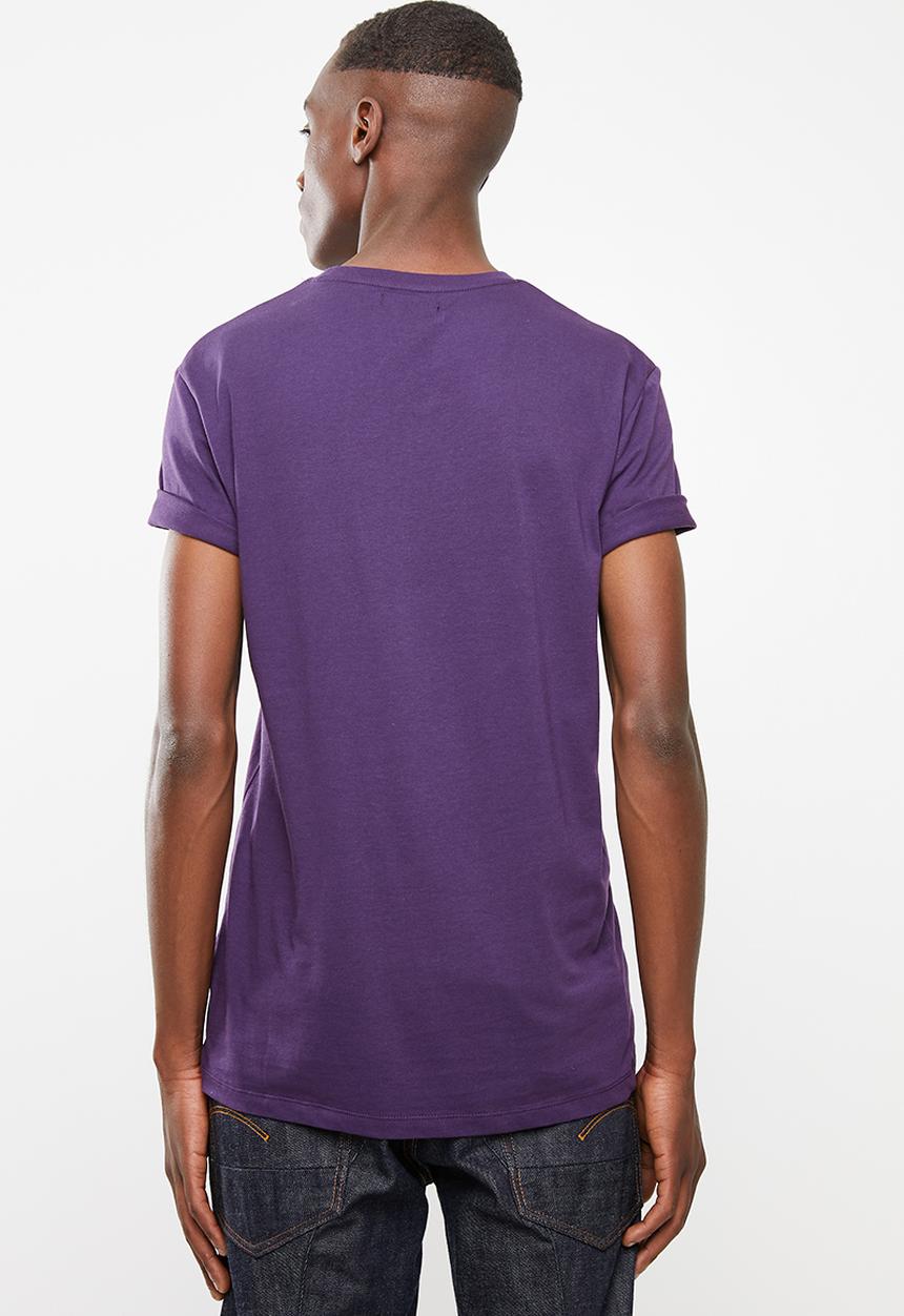 Superbalist - Printed crew neck tee - purple