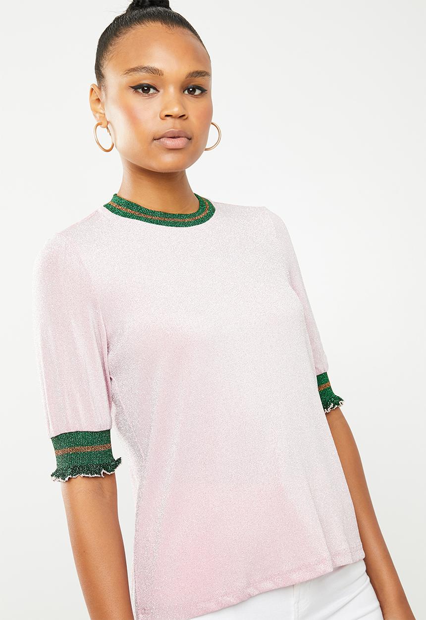 Vero Moda - Sporty glitter 2/4 top - pink
