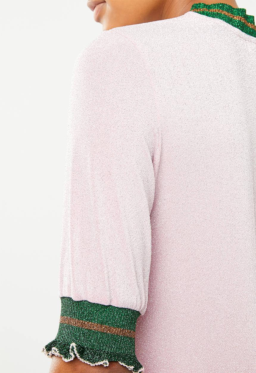 Vero Moda - Sporty glitter 2/4 top - pink
