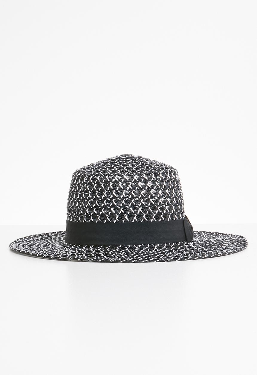 Superbalist - Naomi straw hat - black & white