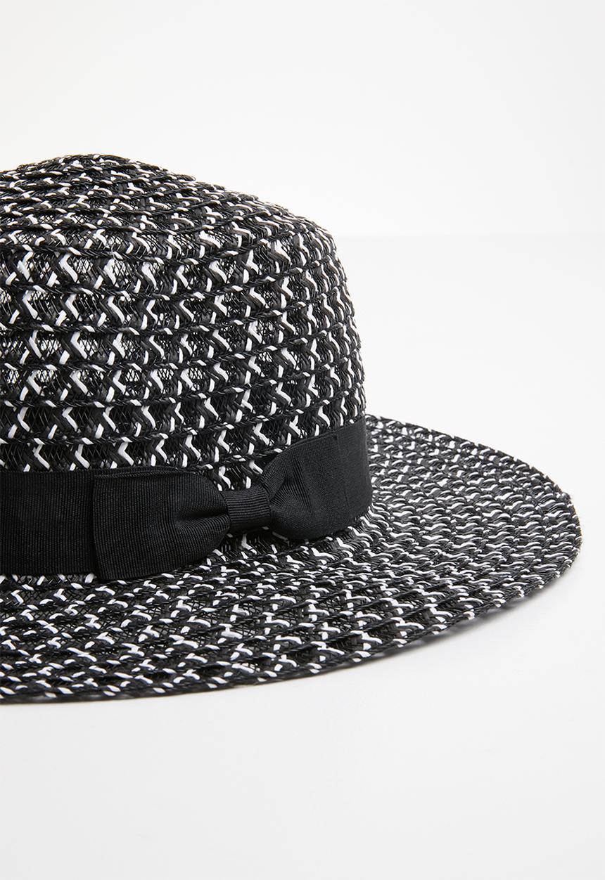 Superbalist - Naomi straw hat - black & white