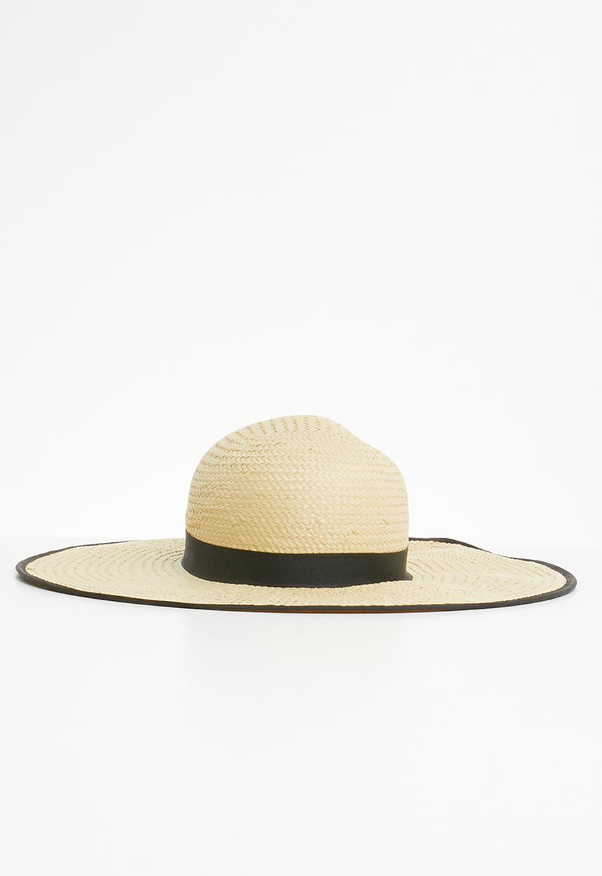 Superbalist - Round crown black trim hat - neutral