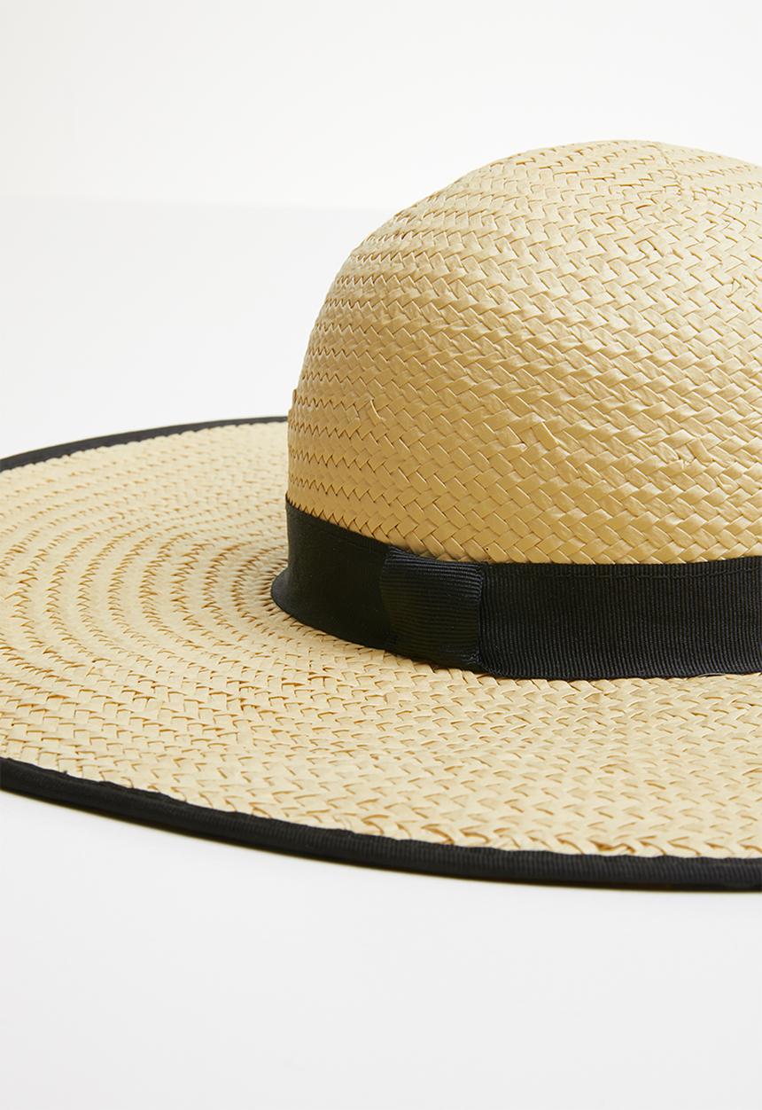 Superbalist - Round crown black trim hat - neutral