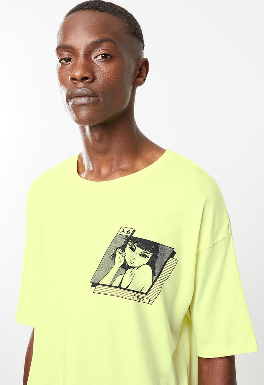 Superbalist - Printed loose fit tee - lime