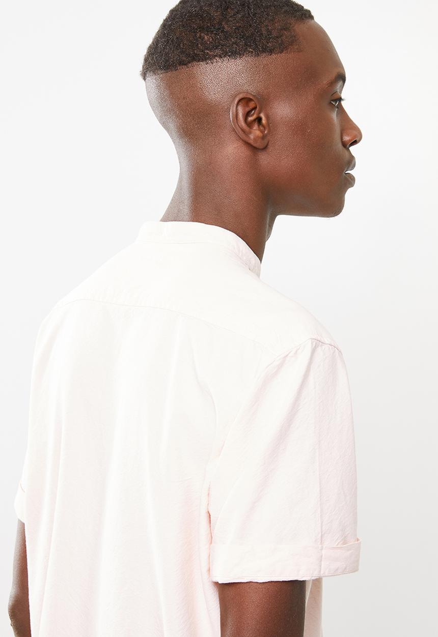 Superbalist - Oxford mandarin shirt - pink