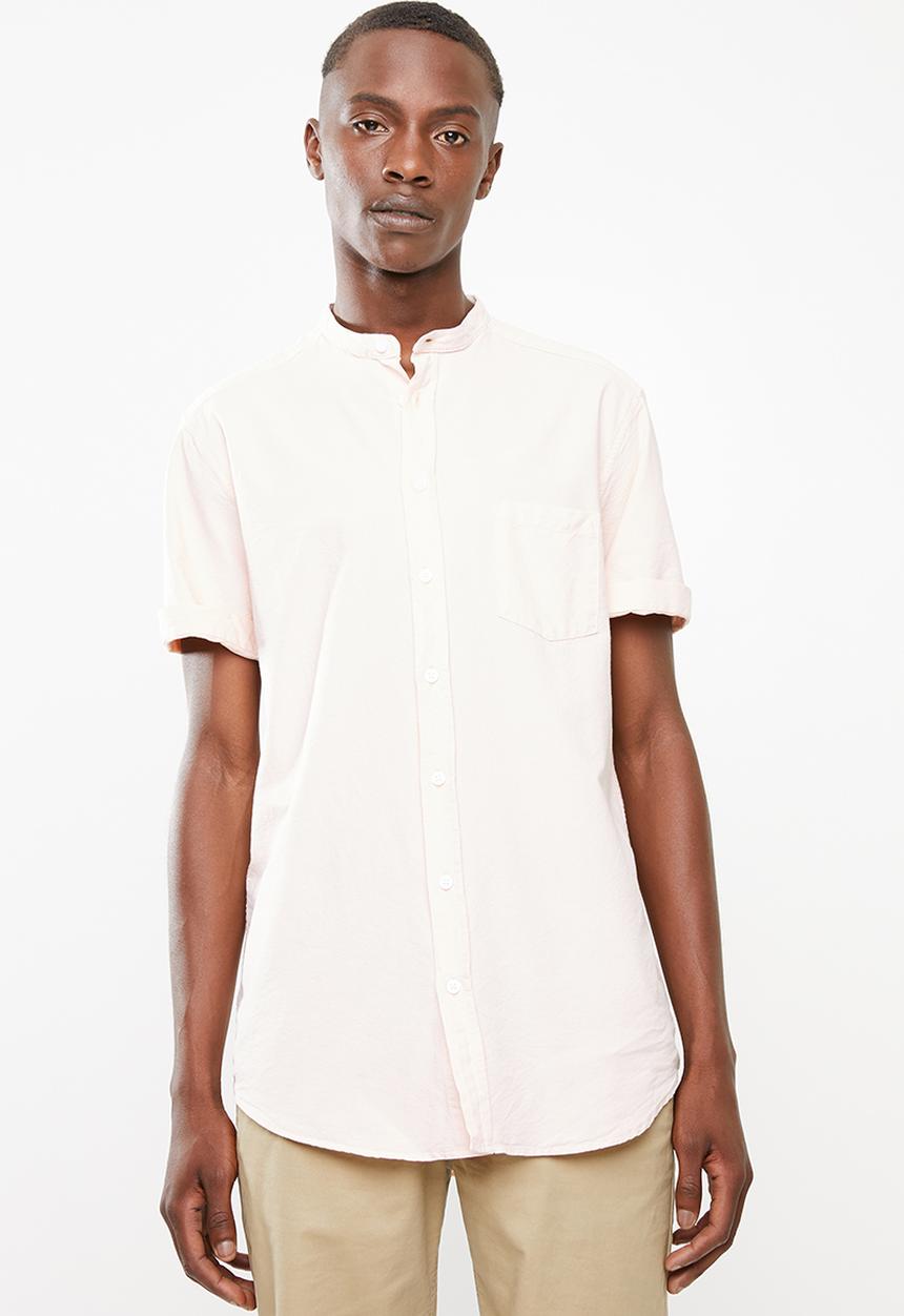 Superbalist - Oxford mandarin shirt - pink