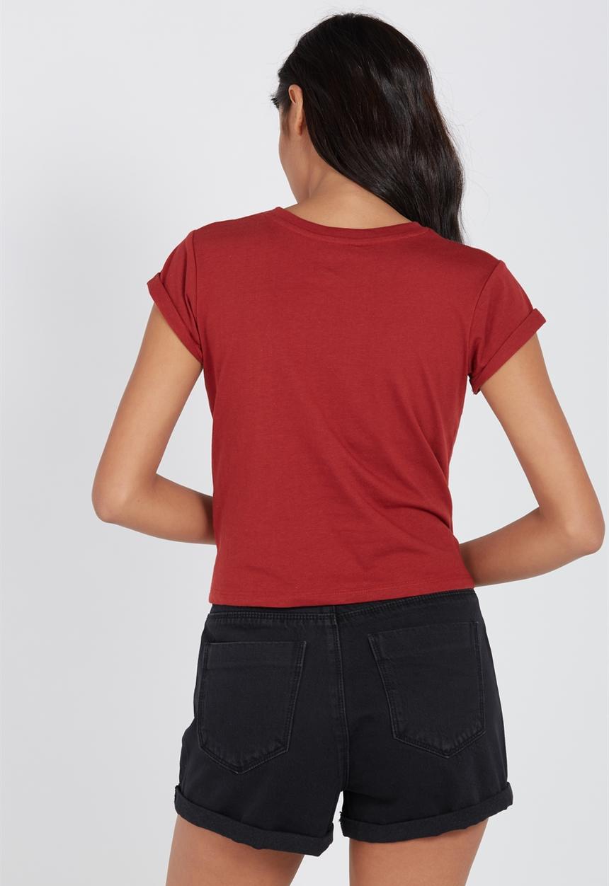 Supré  - Baby tee - red 