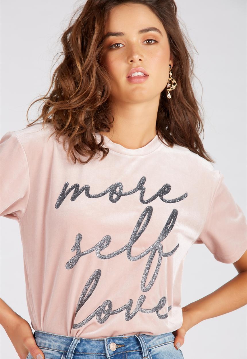 Supré  - Velour tee - pink
