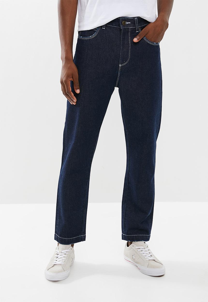 Superbalist - Regular tapered contrast stitch jeans - indigo