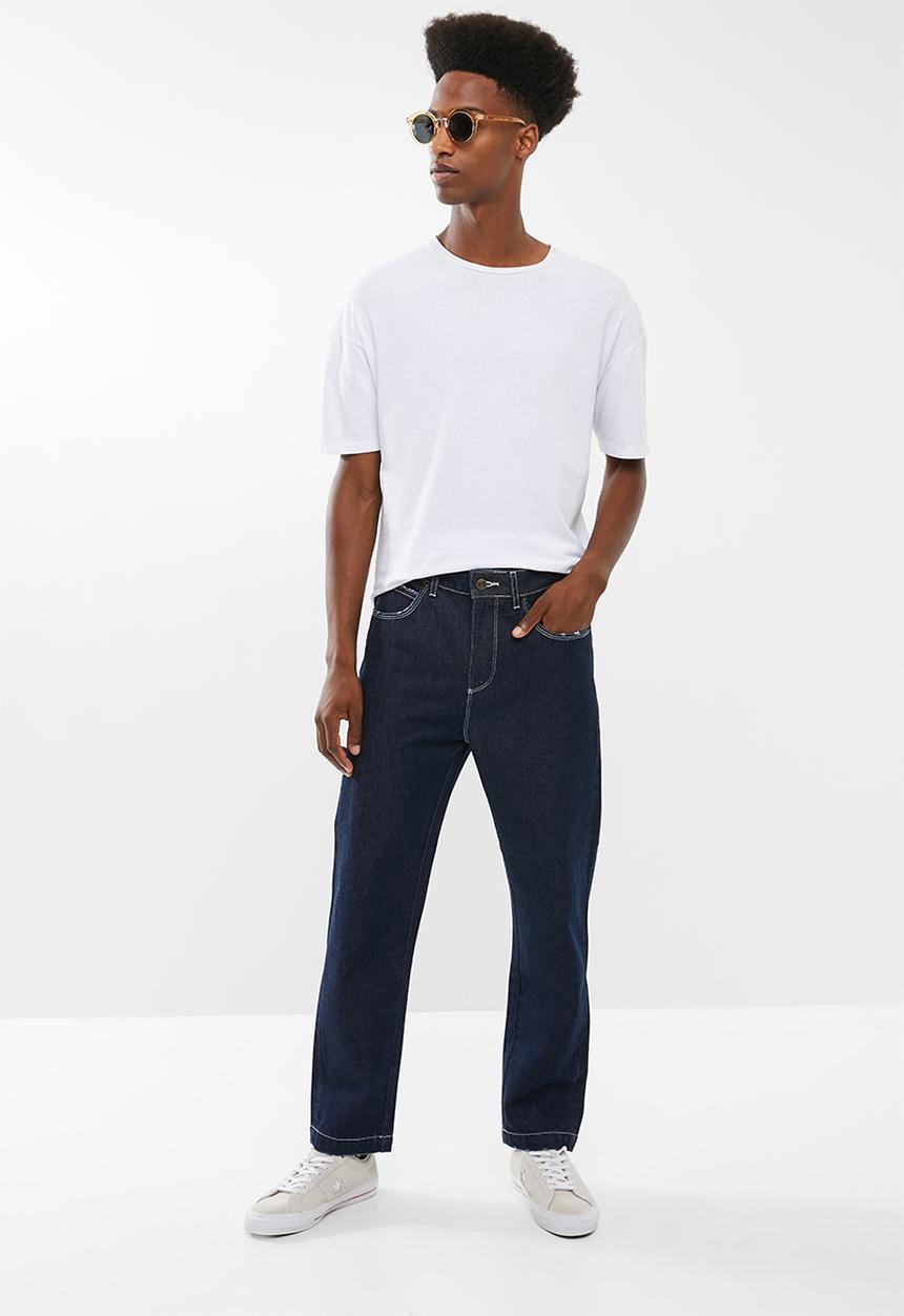 Superbalist - Regular tapered contrast stitch jeans - indigo