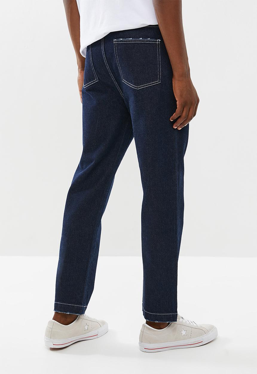 Superbalist - Regular tapered contrast stitch jeans - indigo