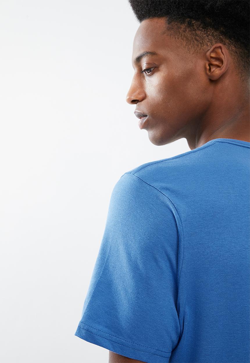 Cotton On - Essential henley tee - blue