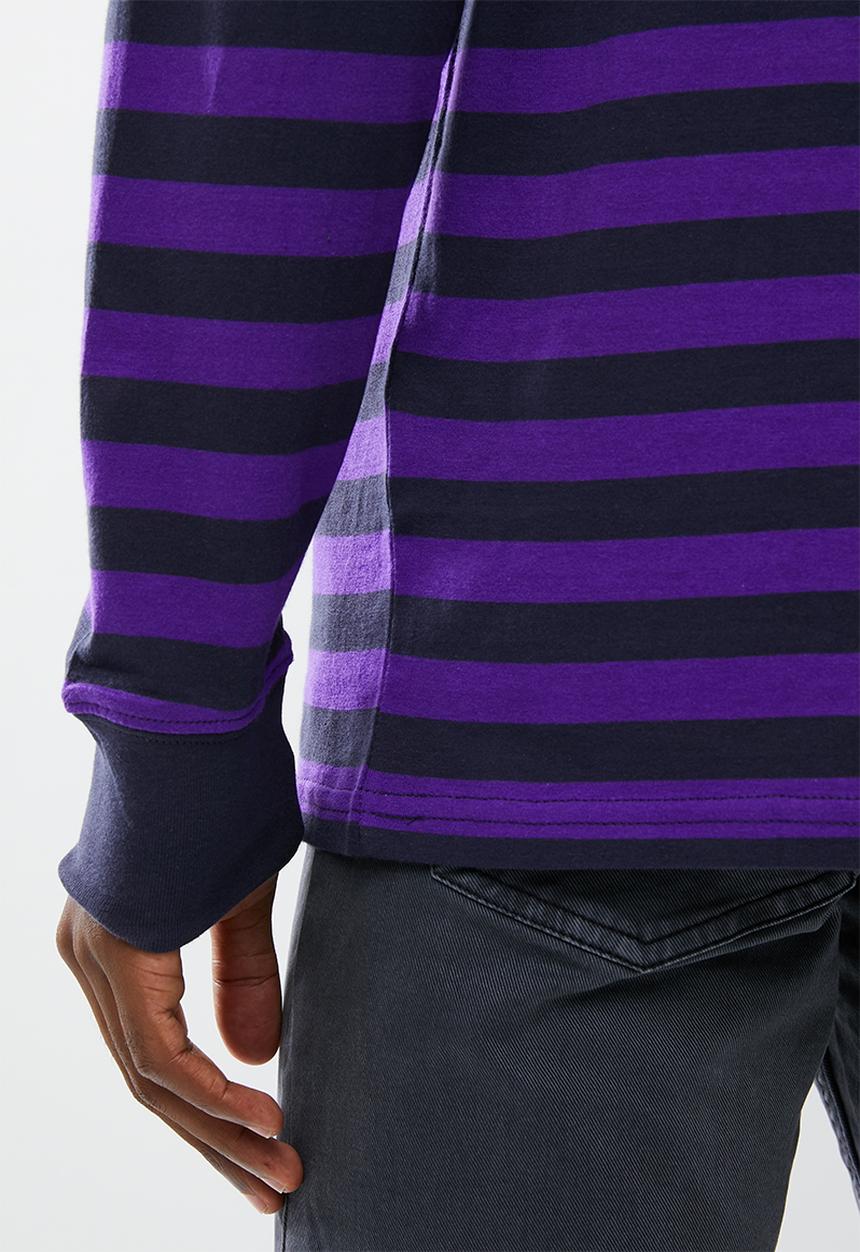 Cotton On - Tbar long sleeve tee - navy & purple 