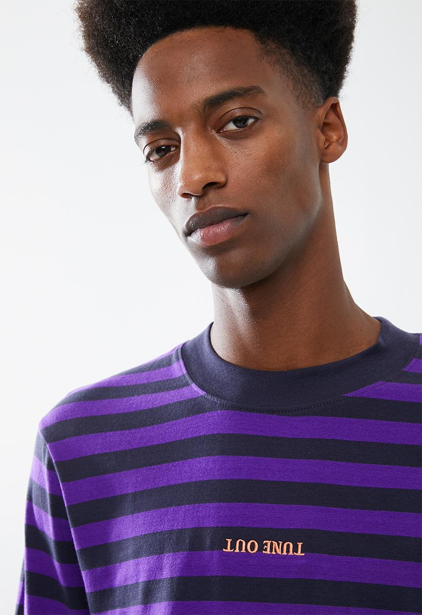 Cotton On - Tbar long sleeve tee - navy & purple 
