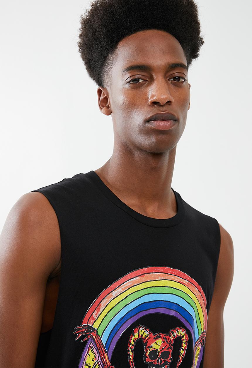 Cotton On - Tbar muscle tank - black