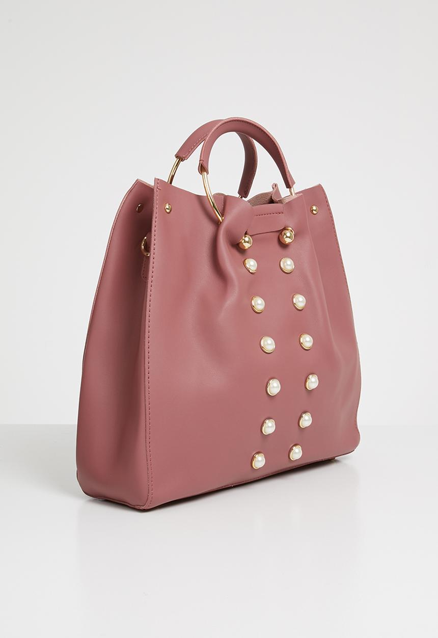 Superbalist - Sasha pearl embellished bag - pink