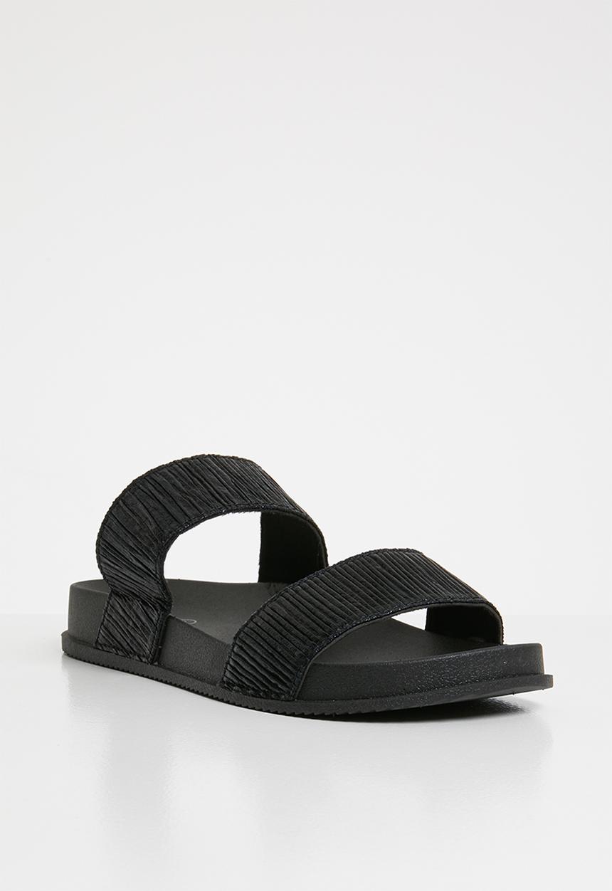 Cotton On - Baillie double strap slide - black 