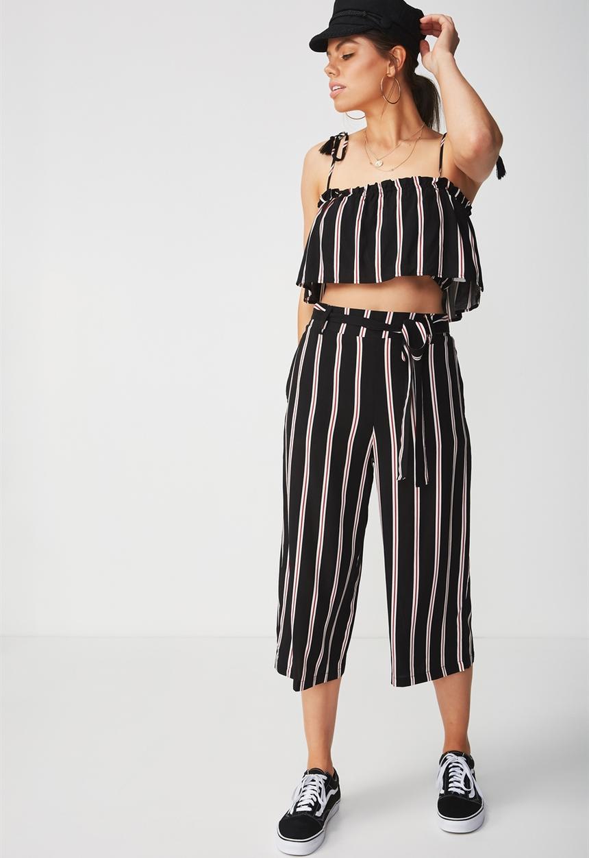 Supré  - Tie shoulder crop top - multi 